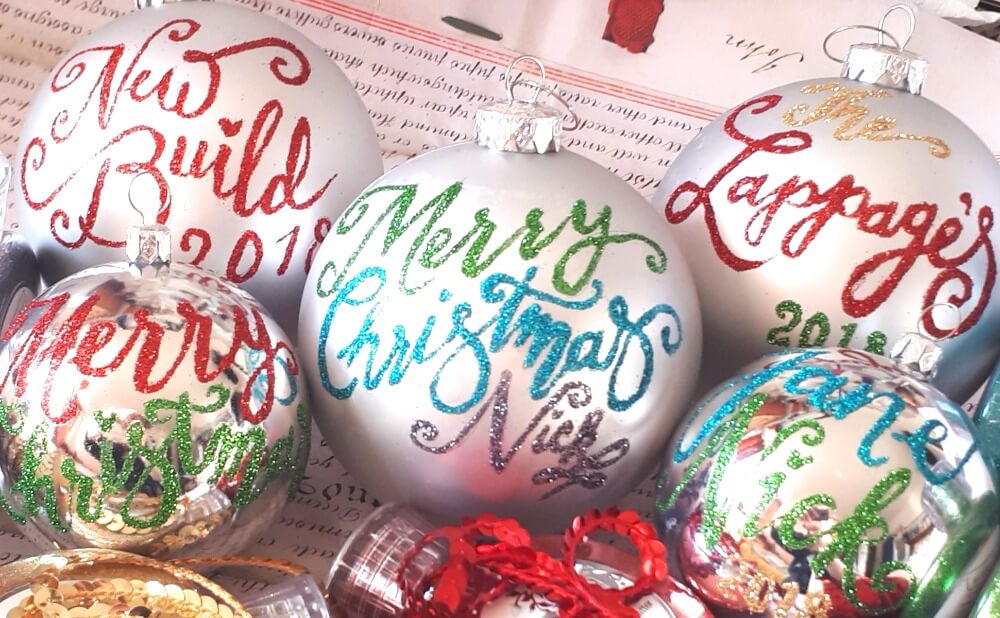 Christmas Baubles and Card- Calligraphy Arts HQ